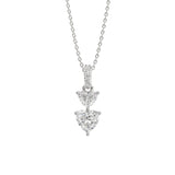 LADIES PENDANT 7/8CT ROUND/HEART DIAMOND 14K WHITE GOLD WITH CHAIN