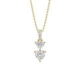 LADIES PENDANT 7/8CT ROUND/HEART DIAMOND 14K YELLOW GOLD WITH CHAIN