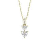 LADIES PENDANT 7/8CT ROUND/HEART DIAMOND 14K YELLOW GOLD WITH CHAIN
