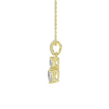 LADIES PENDANT 7/8CT ROUND/HEART DIAMOND 14K YELLOW GOLD WITH CHAIN