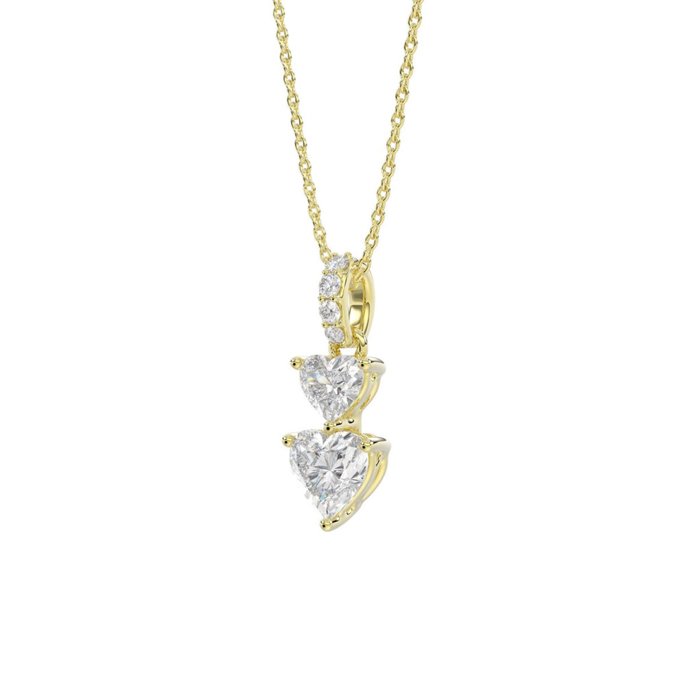 LADIES PENDANT 7/8CT ROUND/HEART DIAMOND 14K YELLOW GOLD WITH CHAIN