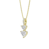 LADIES PENDANT 7/8CT ROUND/HEART DIAMOND 14K YELLOW GOLD WITH CHAIN