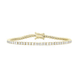 LADIES BRACELET 4CT ROUND DIAMOND 14K YELLOW GOLD