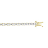 LADIES BRACELET 4CT ROUND DIAMOND 14K YELLOW GOLD
