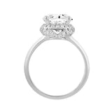 LADIES RING 3 3/8CT ROUND DIAMOND 14K WHITE GOLD (CENTER STONE ROUND DIAMOND 3CT )
