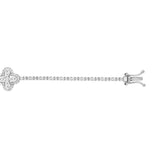 LADIES BRACELET 3 1/2CT ROUND/PEAR DIAMOND 14K WHITE GOLD