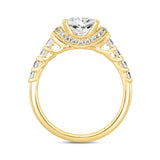 LADIES RING 2CT ROUND/PRINCESS DIAMOND 14K YELLOW GOLD (CENTER STONE PRINCESS DIAMOND 1 1/2CT )