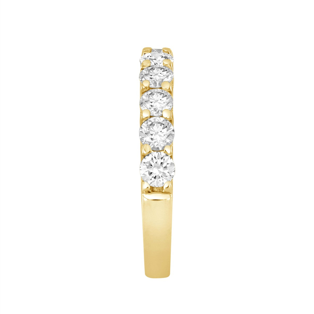 LADIES BAND 1 1/2CT ROUND DIAMOND 14K YELLOW GOLD
