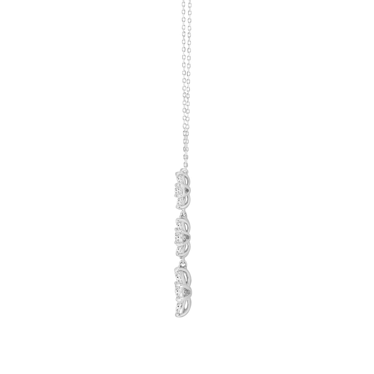 LADIES NECKLACE 2CT PEAR DIAMOND 14K WHITE GOLD