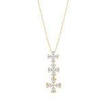 LADIES NECKLACE 2CT PEAR DIAMOND 14K YELLOW GOLD