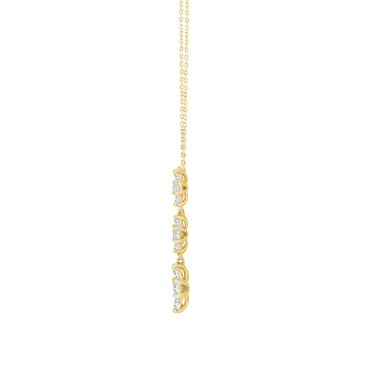 LADIES NECKLACE 2CT PEAR DIAMOND 14K YELLOW GOLD