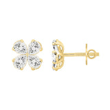 LADIES EARRINGS 1 1/3CT PEAR DIAMOND 14K YELLOW GOLD