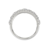 14K WHITE GOLD 5.00CT ROUND/EMERALD DIAMOND LADIES BAND
