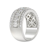 14K WHITE GOLD 2 1/4CT ROUND/OVAL DIAMOND LADIES BAND