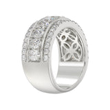 14K WHITE GOLD 2 1/4CT ROUND/OVAL DIAMOND LADIES BAND