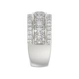 14K WHITE GOLD 2 1/4CT ROUND/OVAL DIAMOND LADIES BAND