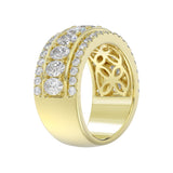 14K YELLOW GOLD 2 1/4CT ROUND/OVAL DIAMOND LADIES BAND