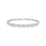 LADIES BRACELET 3CT ROUND/MARQUISE DIAMOND 14K WHITE GOLD