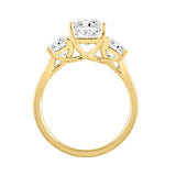 LADIES RING 5CT EMERALD DIAMOND 14K YELLOW GOLD (CENTER STONE EMERALD DIAMOND 3CT )