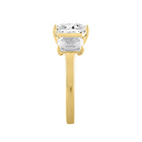 LADIES RING 5CT EMERALD DIAMOND 14K YELLOW GOLD (CENTER STONE EMERALD DIAMOND 3CT )