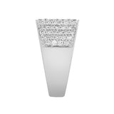MEN'S RING 2 3/4CT ROUND DIAMOND 14K WHITE GOLD