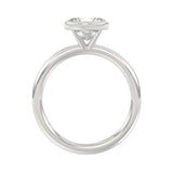 LADIES SOLITAIRE RING 2CT OVAL DIAMOND 14K WHITE GOLD (CENTER STONE OVAL DIAMOND 2CT )