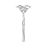 LADIES SOLITAIRE RING 2CT OVAL DIAMOND 14K WHITE GOLD (CENTER STONE OVAL DIAMOND 2CT )