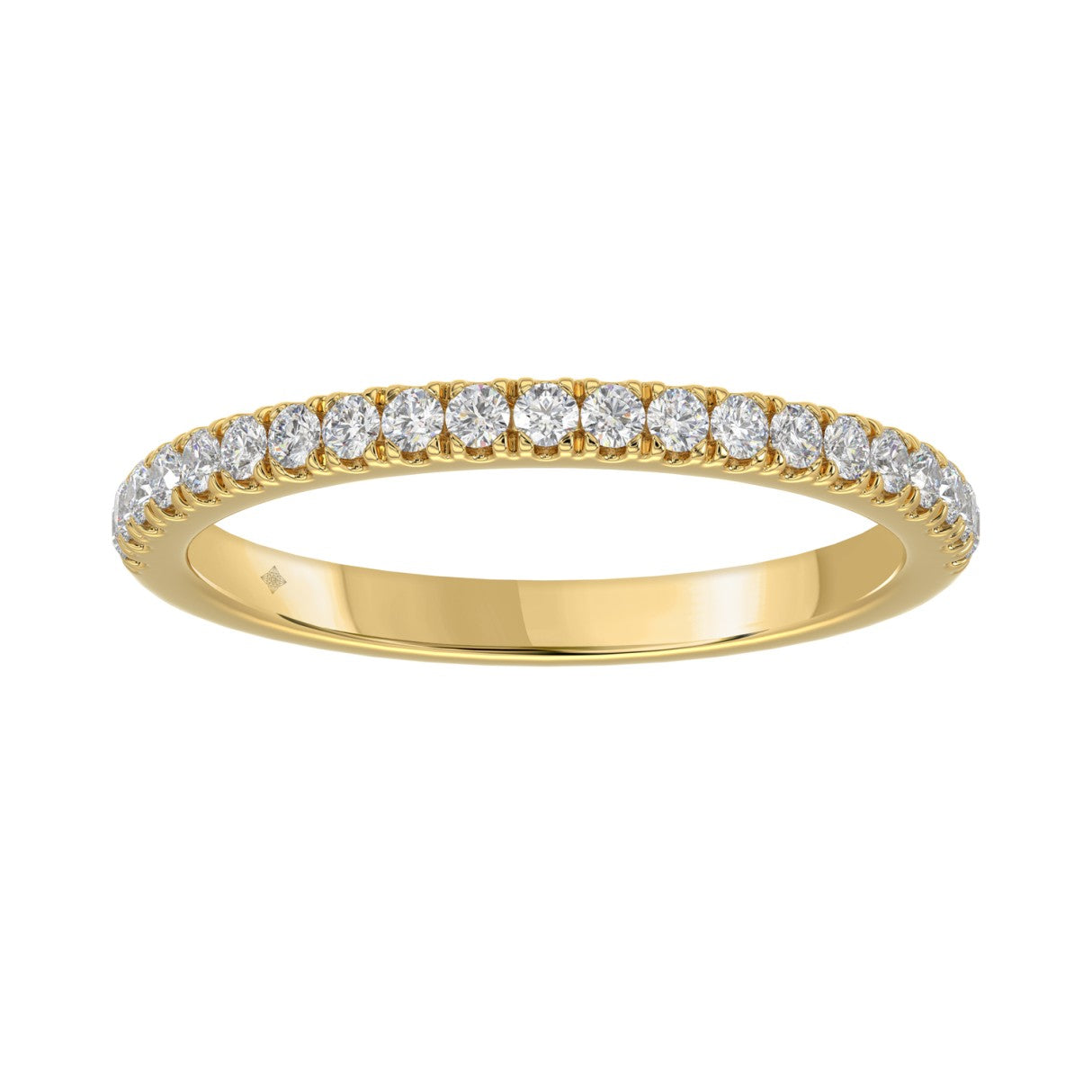14K YELLOW GOLD 1/4CT ROUND DIAMOND LADIES BAND 
