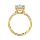 14K YELLOW GOLD 2 7/8CT ROUND/PRINCESS DIAMOND LADIES BRIDAL SET (CENTER STONE PRINCESS DIAMOND 2CT)