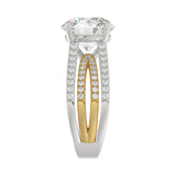 LADIES RING 3 5/8CT ROUND DIAMOND 14K WHITE/YELLOW GOLD (CENTER STONE ROUND DIAMOND 3CT )