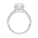 LADIES RING 2 1/2CT ROUND DIAMOND 14K WHITE GOLD (CENTER STONE ROUND DIAMOND 2CT )