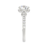 LADIES RING 2 1/2CT ROUND DIAMOND 14K WHITE GOLD (CENTER STONE ROUND DIAMOND 2CT )