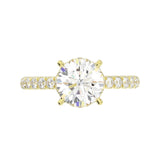 LADIES RING 2 1/2CT ROUND DIAMOND 14K YELLOW GOLD (CENTER STONE ROUND DIAMOND 2CT )