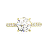 LADIES RING 2 1/2CT ROUND DIAMOND 14K YELLOW GOLD (CENTER STONE ROUND DIAMOND 2CT )