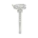 LADIES RING 2 1/2CT ROUND/PEAR/DIAMOND 14K WHITE GOLD
