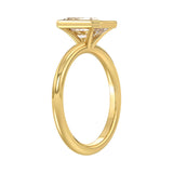 LADIES SOLITAIRE RING 3CT EMERALD DIAMOND 14K YELLOW GOLD (CENTER STONE EMERALD DIAMOND 3CT )