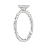 LADIES SOLITAIRE RING 1CT EMERALD DIAMOND 14K WHITE GOLD (CENTER STONE EMERALD DIAMOND 1CT )