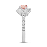 LADIES RING 2CT ROUND DIAMOND 14K WHITE GOLD (CENTER STONE ROUND DIAMOND 1 1/2CT )