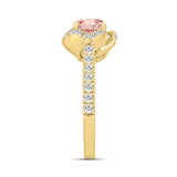 LADIES RING 2CT ROUND DIAMOND 14K YELLOW GOLD (CENTER STONE ROUND DIAMOND 1 1/2CT )