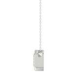 LADIES SOLITAIRE PENDANT 3CT EMERALD DIAMOND 14K WHITE GOLD