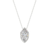 LADIES SOLITAIRE PENDANT 2CT MARQUISE DIAMOND 14K WHITE GOLD