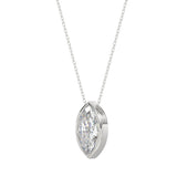 LADIES SOLITAIRE PENDANT 2CT MARQUISE DIAMOND 14K WHITE GOLD