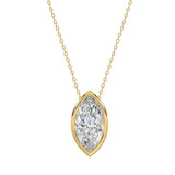 LADIES SOLITAIRE PENDANT 3CT MARQUISE DIAMOND 14K YELLOW GOLD