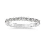 LADIES BAND 1/4CT ROUND DIAMOND 14K WHITE GOLD