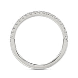 LADIES BAND 1/4CT ROUND DIAMOND 14K WHITE GOLD