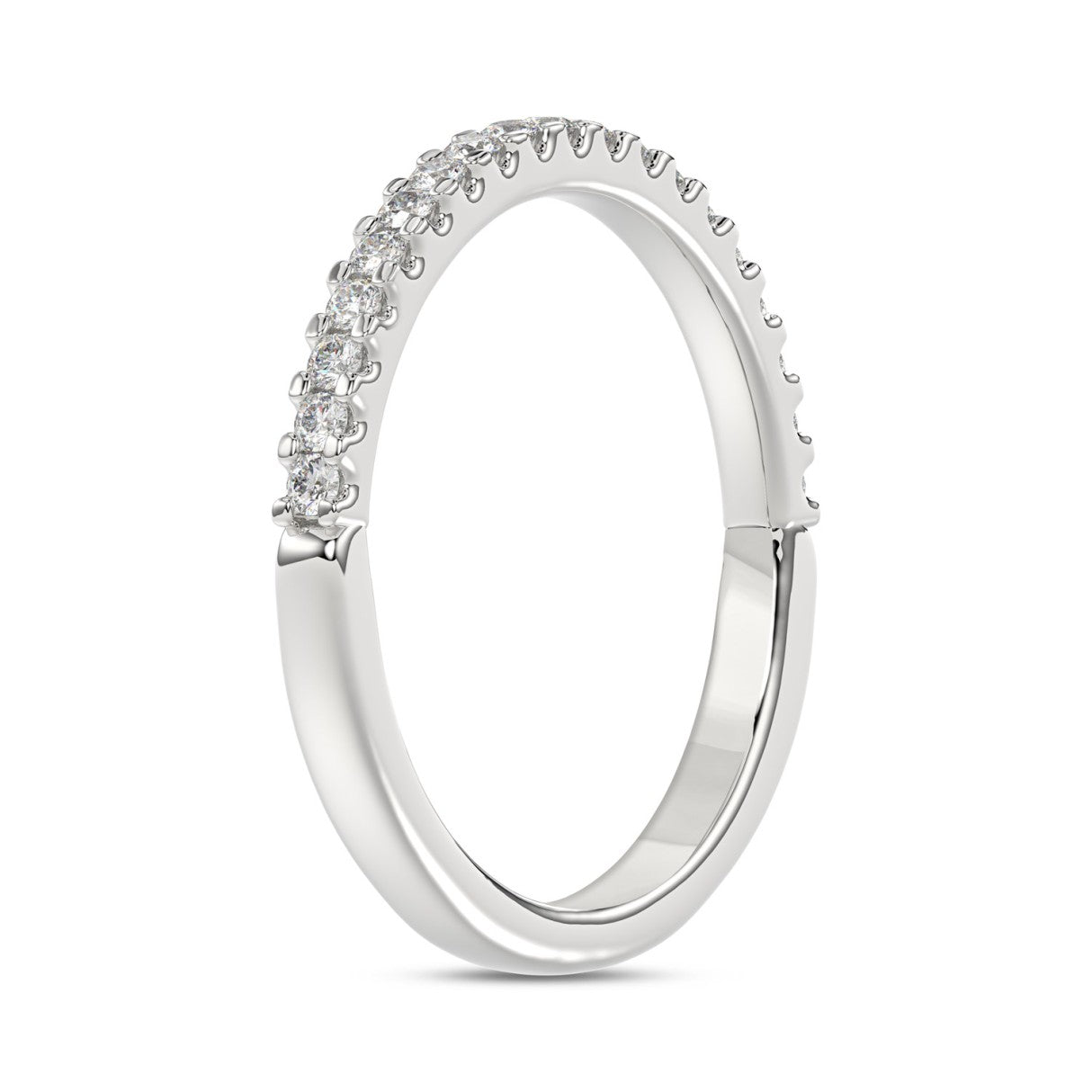 LADIES BAND 1/4CT ROUND DIAMOND 14K WHITE GOLD