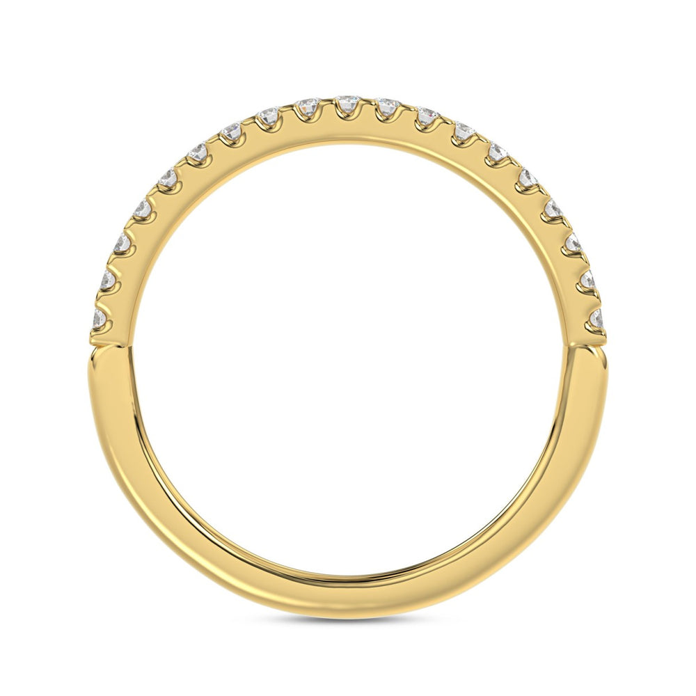 LADIES BAND 1/4CT ROUND DIAMOND 14K YELLOW GOLD