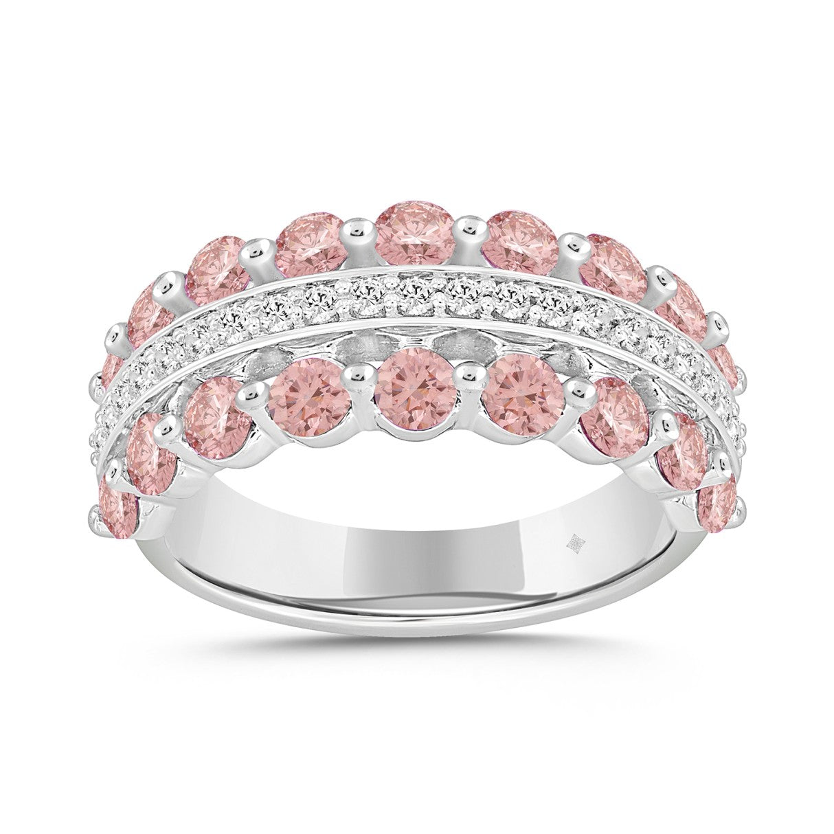 LADIES RING 1 3/4CT ROUND DIAMOND 14K WHITE GOLD