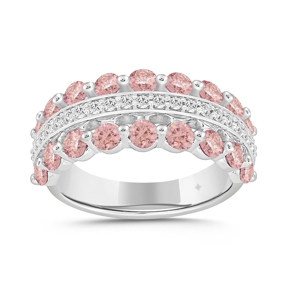 LADIES RING 1 3/4CT ROUND DIAMOND 14K WHITE GOLD