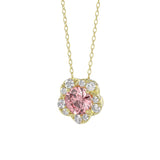 LADIES PENDANT 1CT ROUND DIAMOND 14K YELLOW GOLD WITH CHAIN (CENTER STONE ROUND DIAMOND 3/4CT )